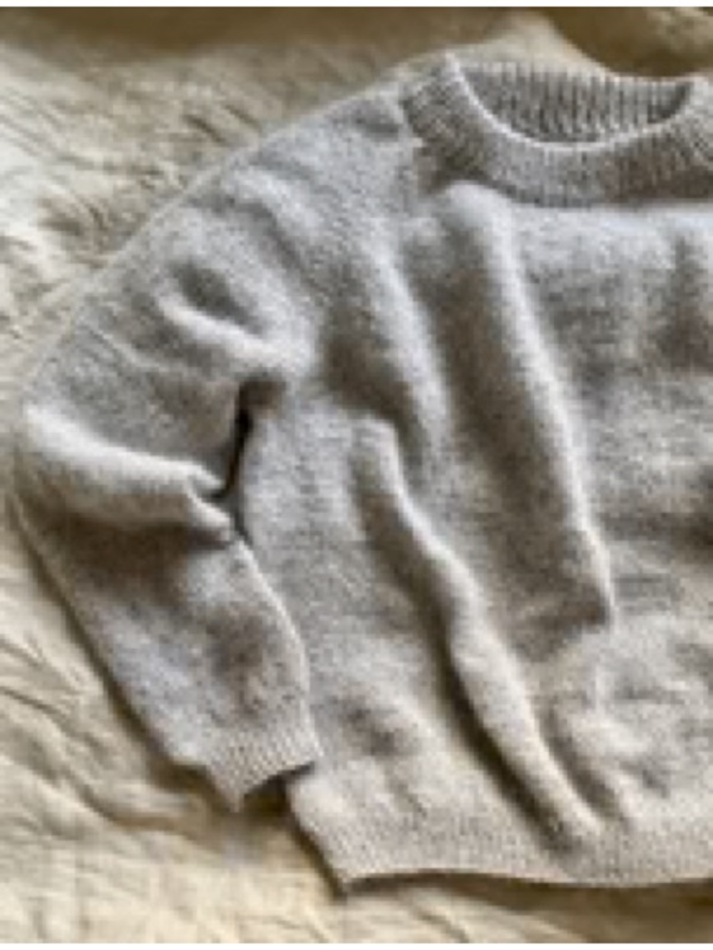 J. Crew baby Light Gray Crewneck Sweater 100% Cashmere NWOT